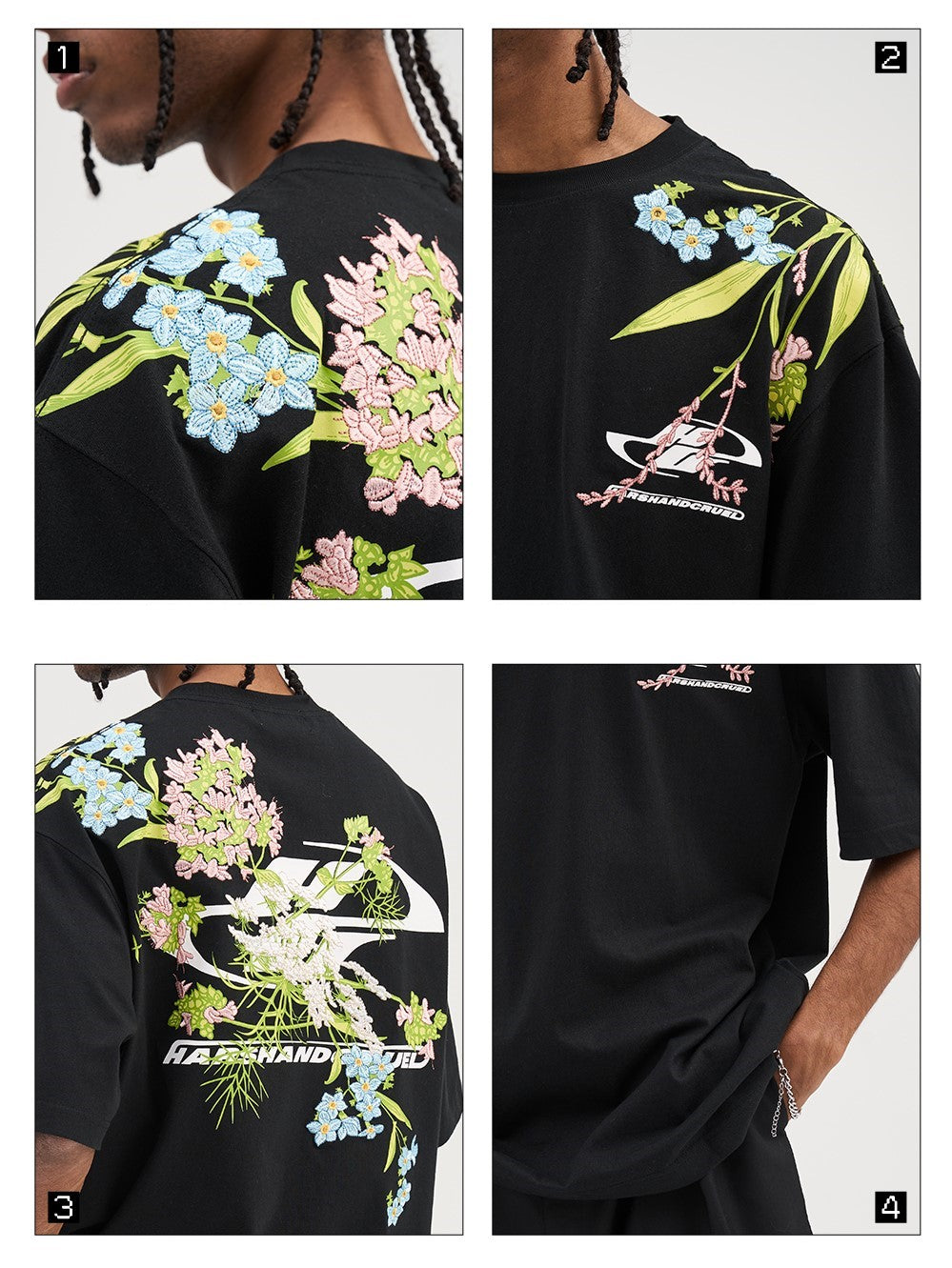 HARSH and CRUEL Embroidered "Bloom" Tee