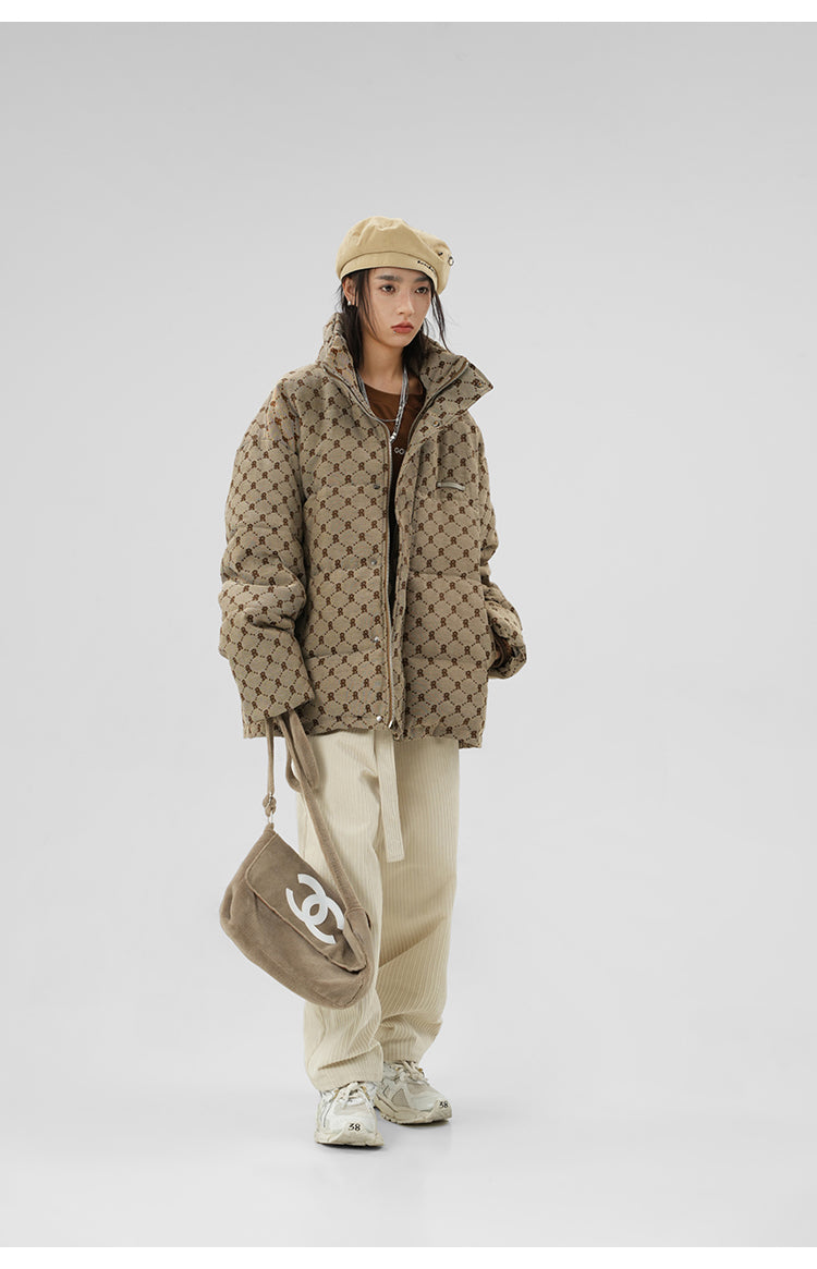 BJHG Monogram Print Puffer Jacket