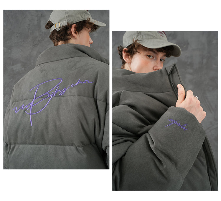 BJHG Suede Puffer Jacket