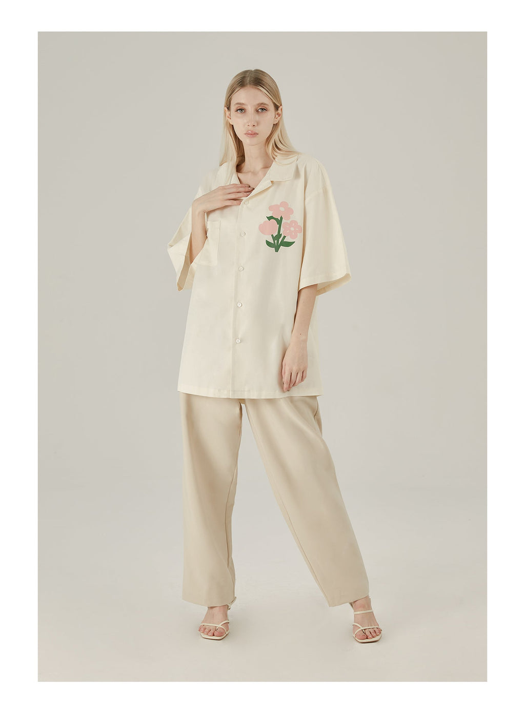 EMPTY REFERENCE Off-White Button-Up Shirt
