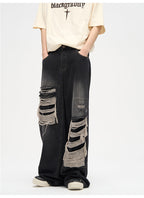 WLNEXT Patched Distressed Jeans