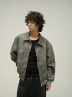 WLNEXT Distressed Faux Leather Jacket