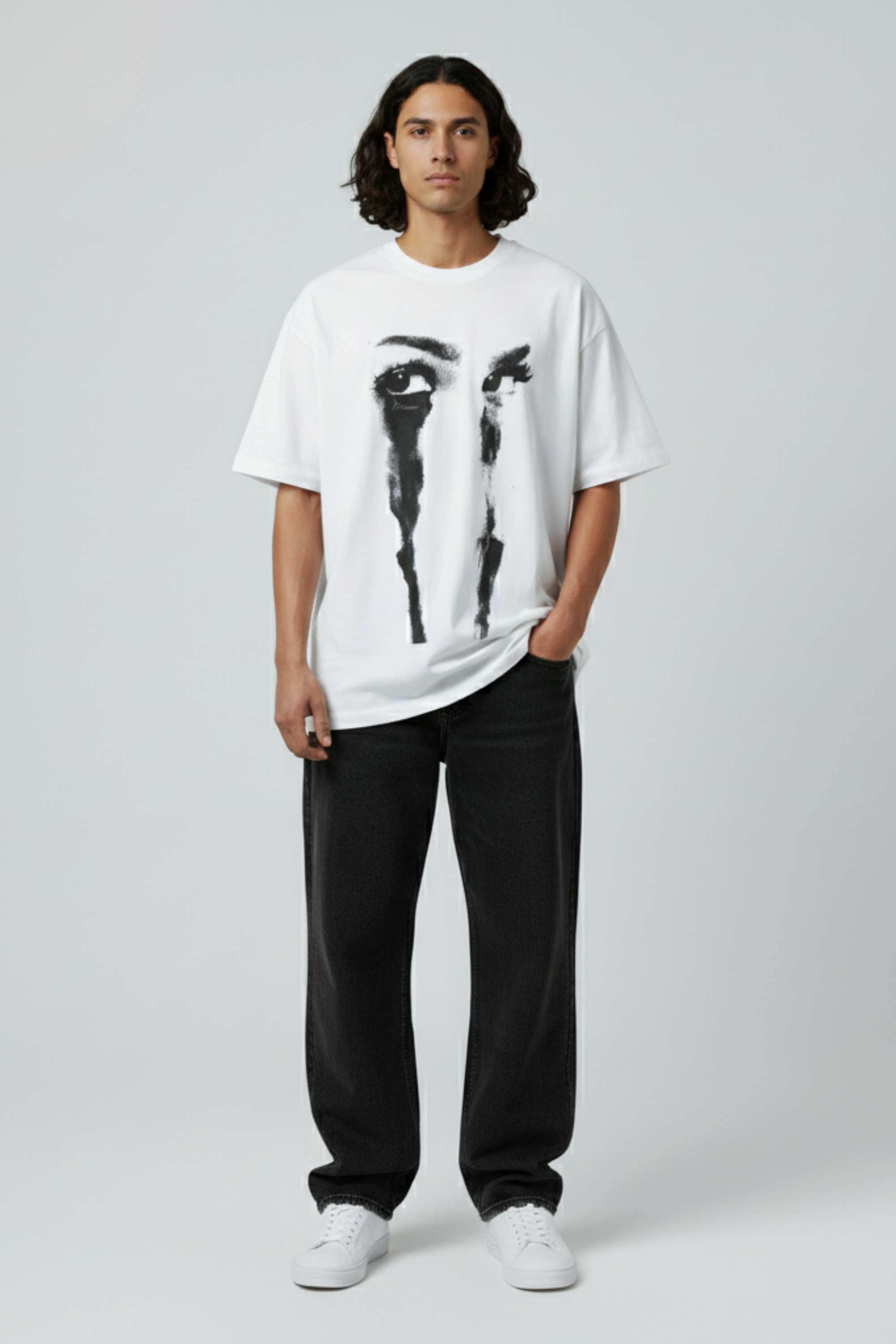 Oversized Graphic White T-Shirt