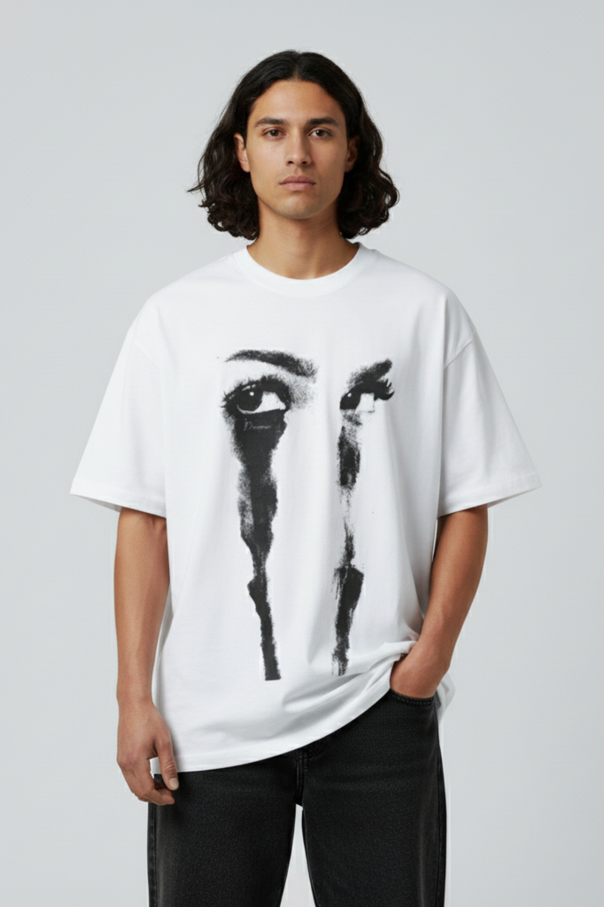 Oversized Graphic White T-Shirt