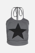 Y2K Star Halter Top