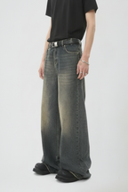 Baggy Black Washed Denim Jeans