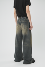 Baggy Black Washed Denim Jeans