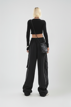 Y2K Black Cargo Pants