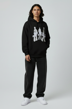 Oversized Black Graphic Hoodie