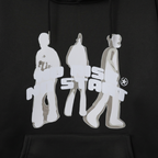 Oversized Black Graphic Hoodie