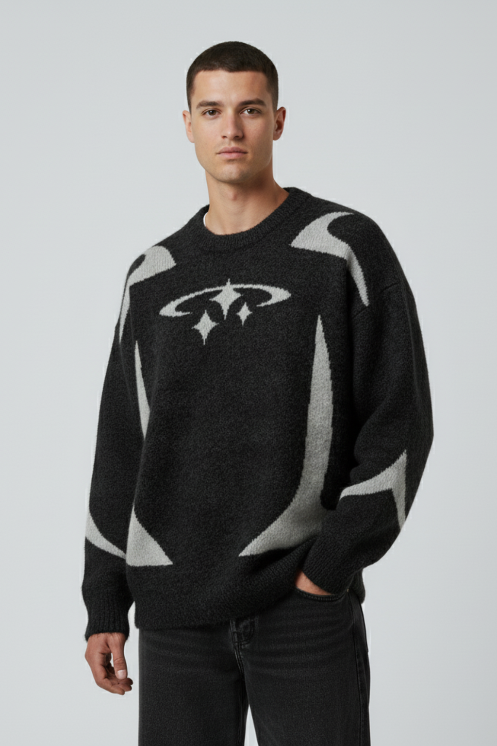 Oversized Y2K Knit Sweater