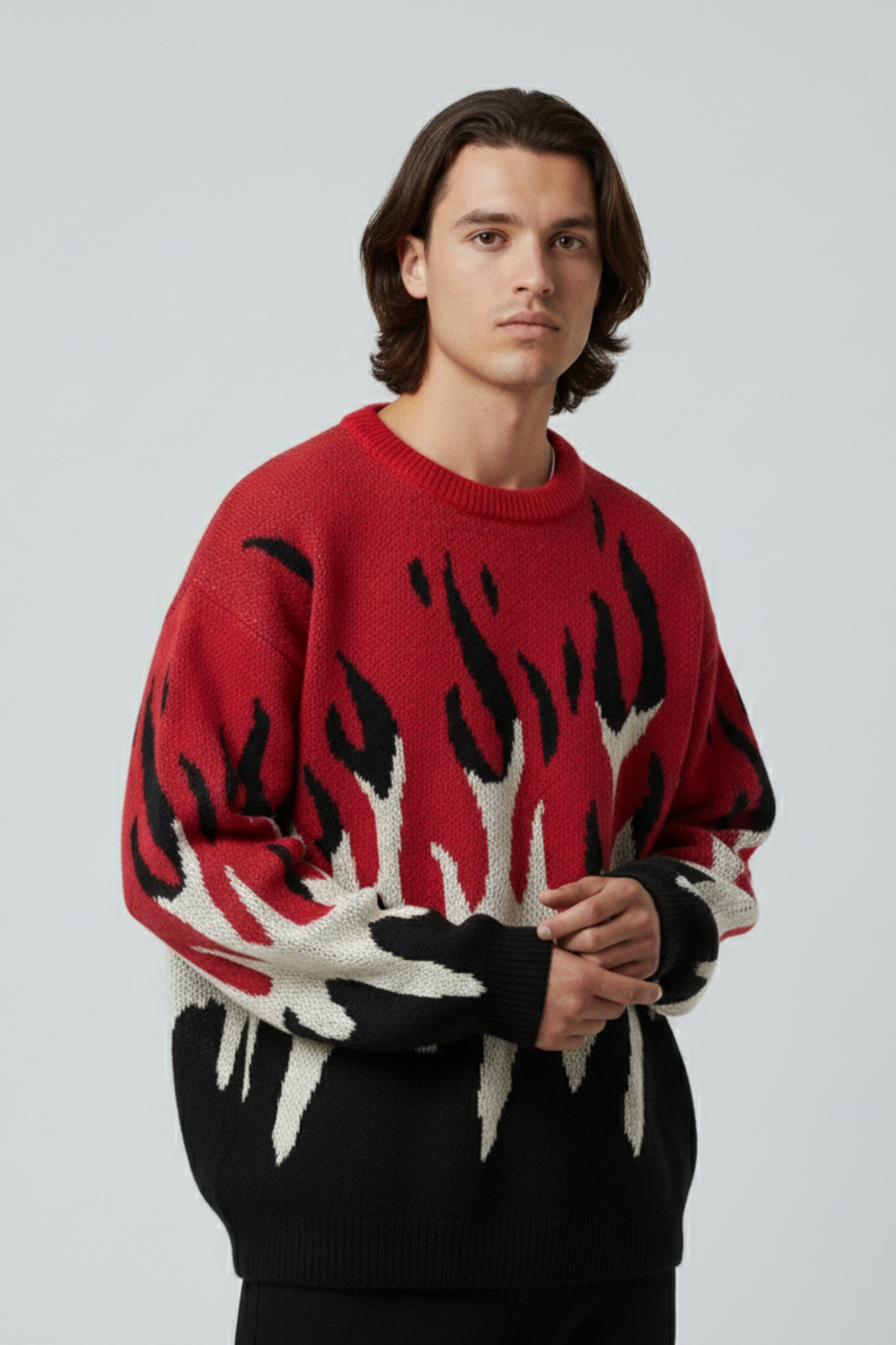 Knitted Flame Sweater