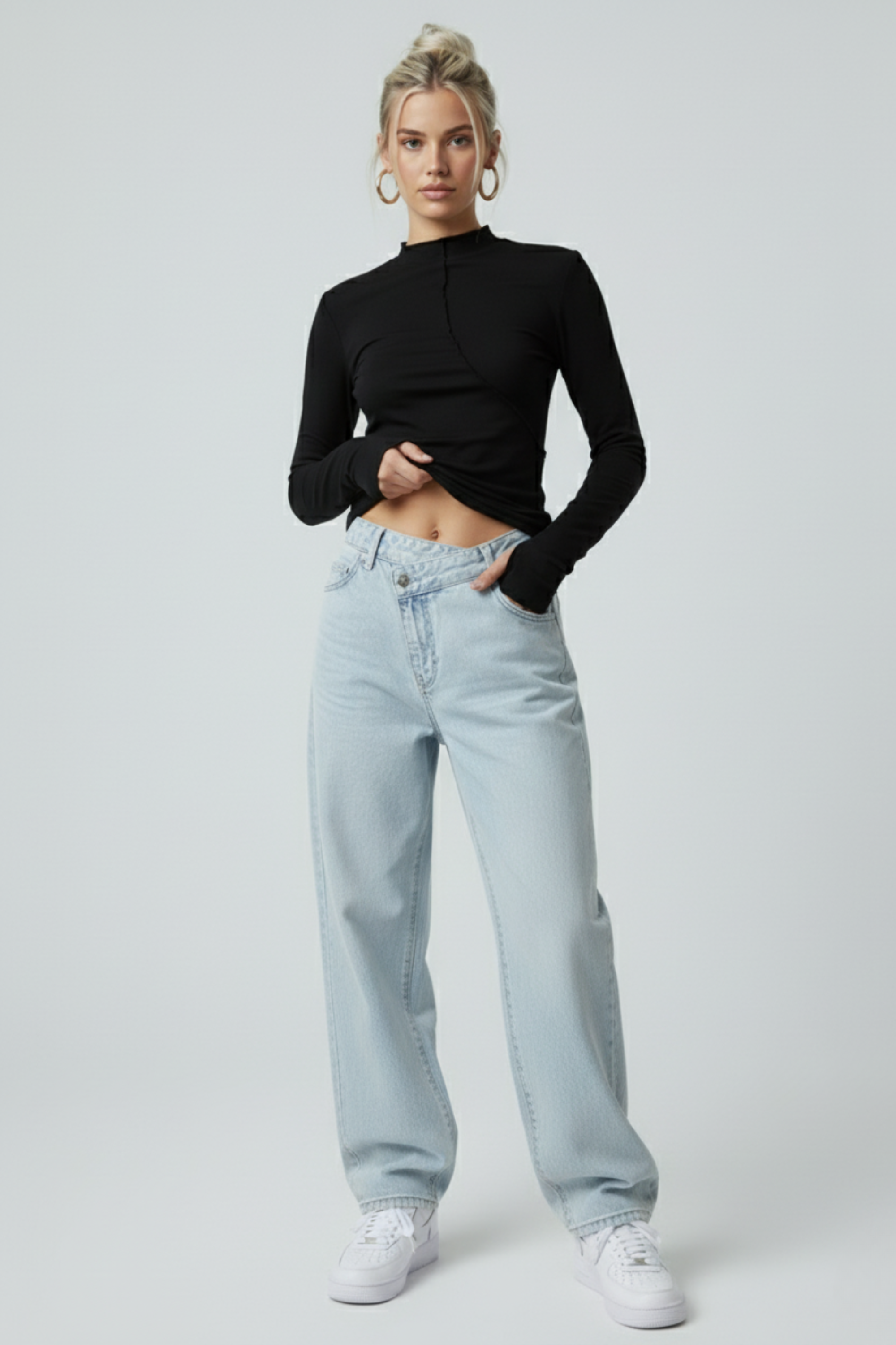 Y2K Turtleneck Long Sleeve Shirt