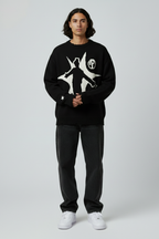 Oversized Knit Graphic Sweater
