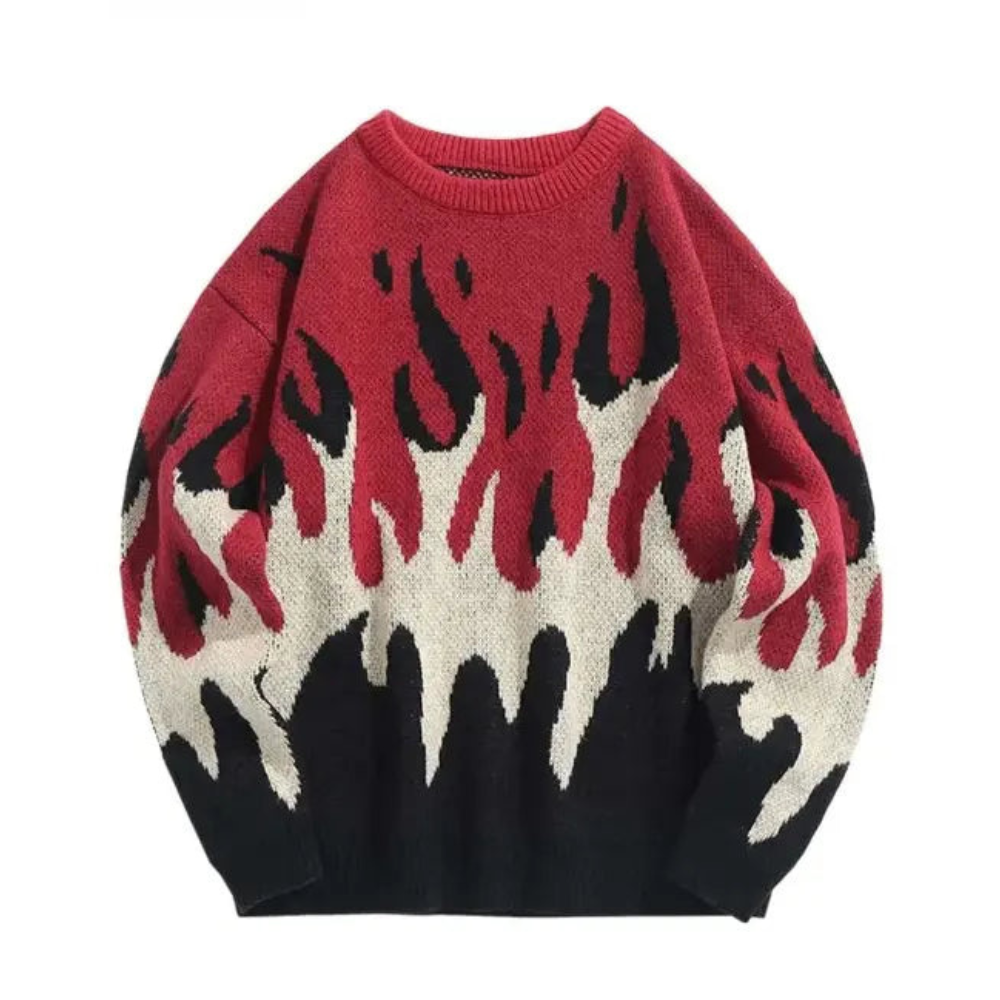 Knitted Flame Sweater