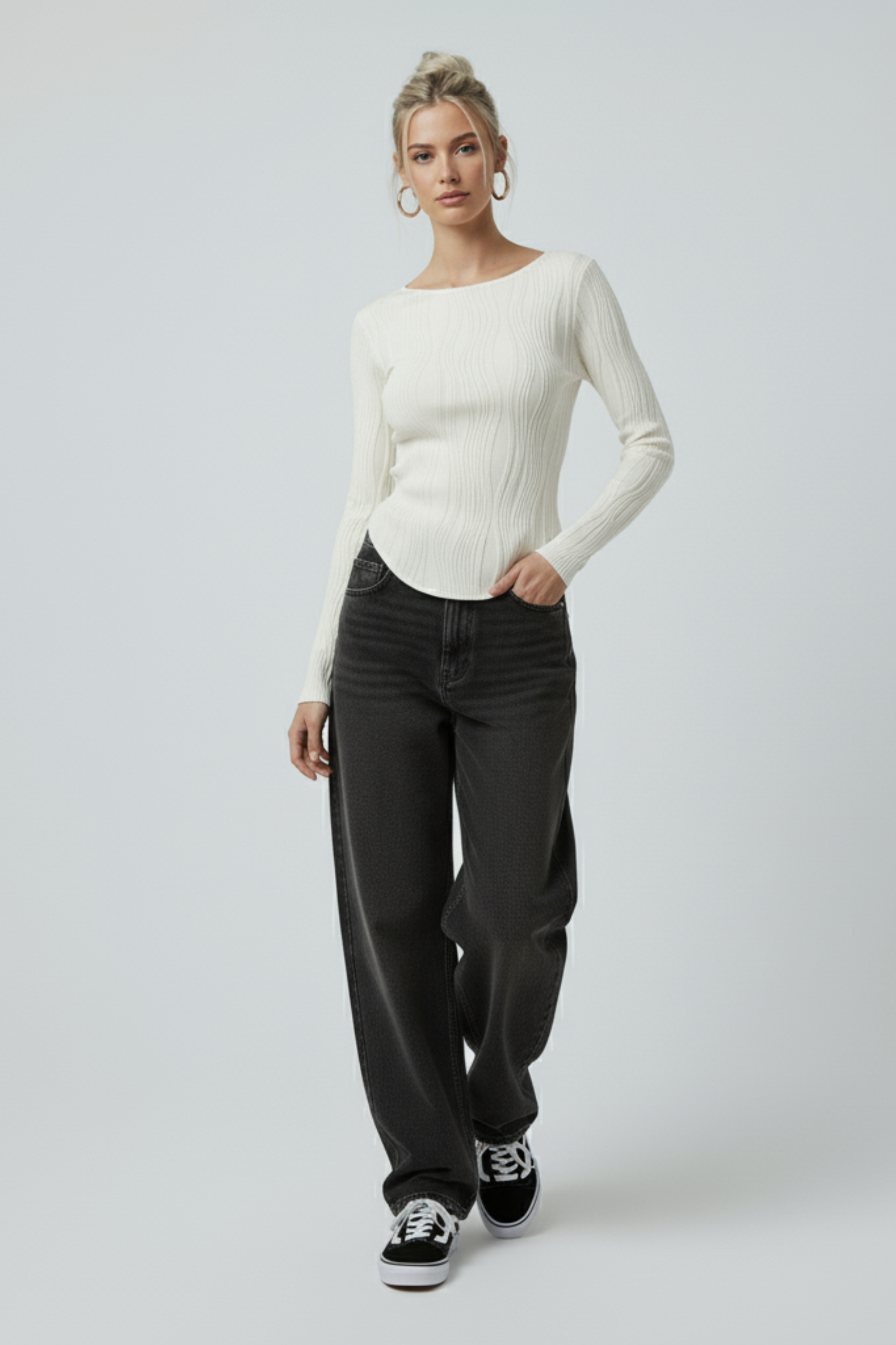 Long Sleeve Cropped Shirt
