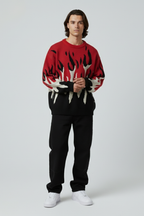 Knitted Flame Sweater