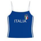Blue Y2K Backless Tank Top