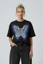 Oversized White Butterfly T-Shirt