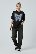 Oversized White Butterfly T-Shirt