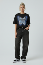 Oversized White Butterfly T-Shirt