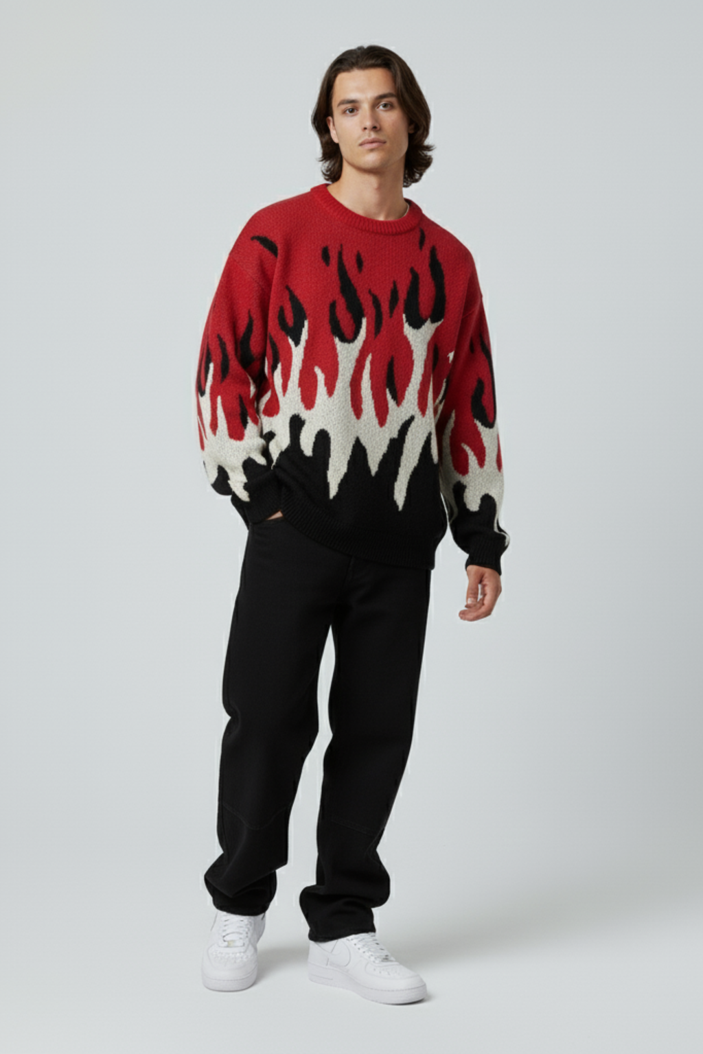 Knitted Flame Sweater