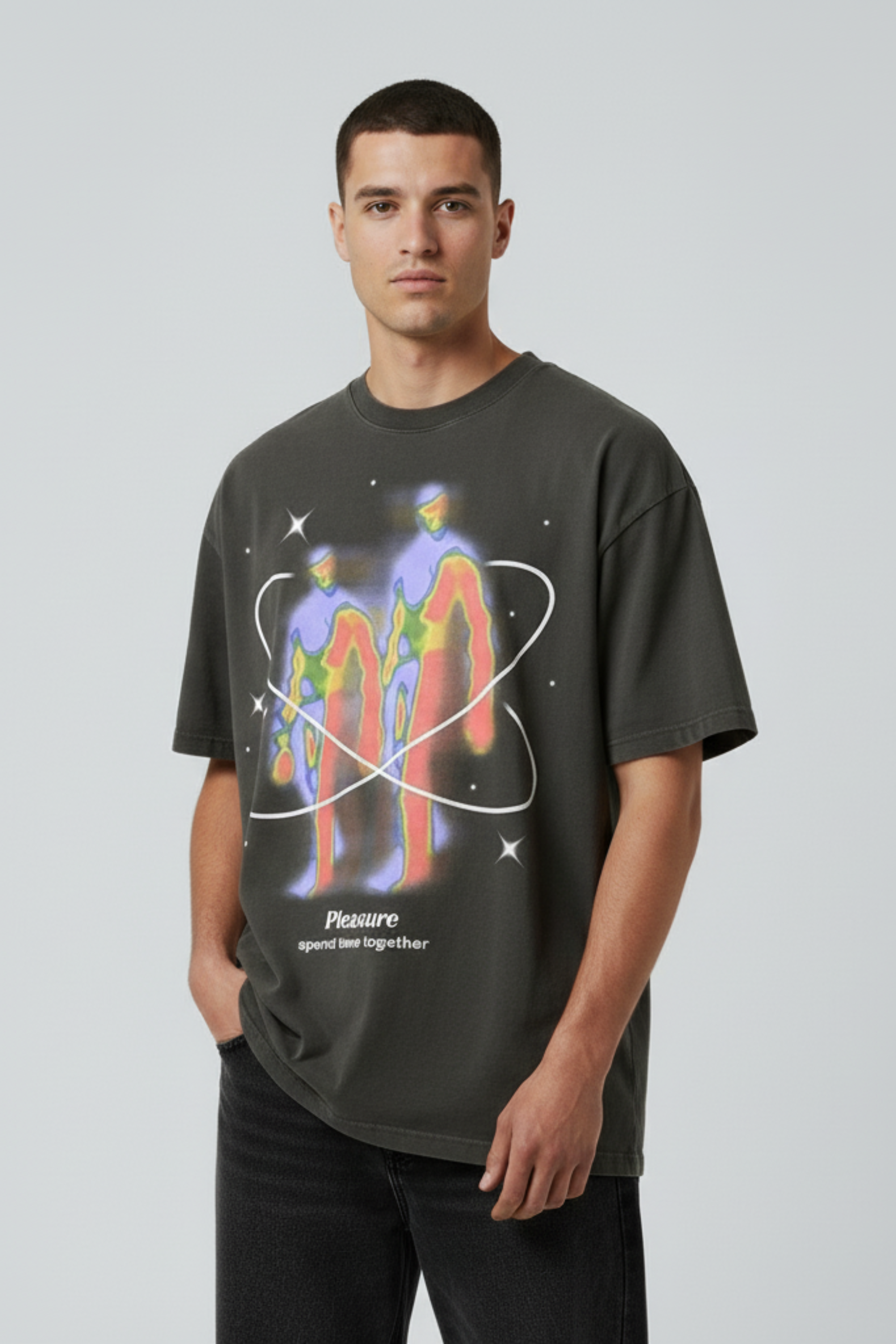 Oversized Atomic Graphic T-Shirt