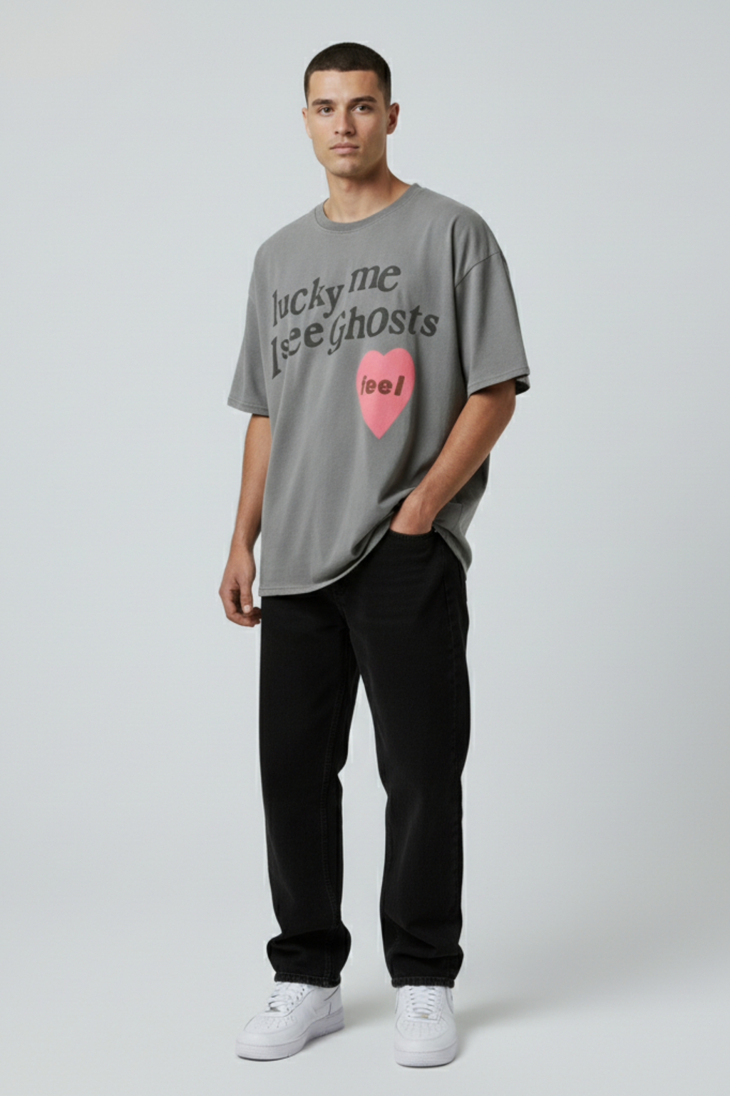 Heart Graphic Oversized T-Shirt