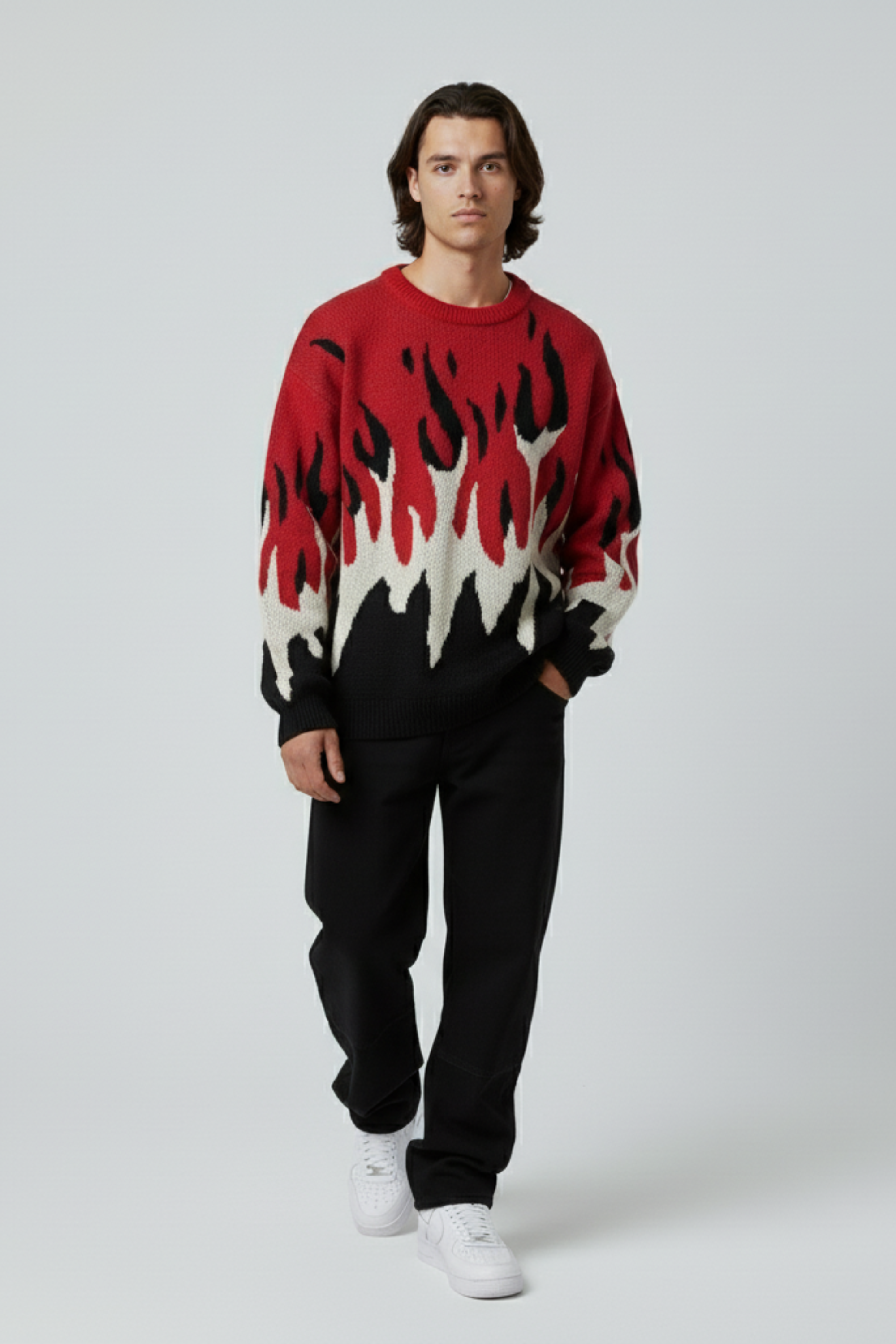 Knitted Flame Sweater