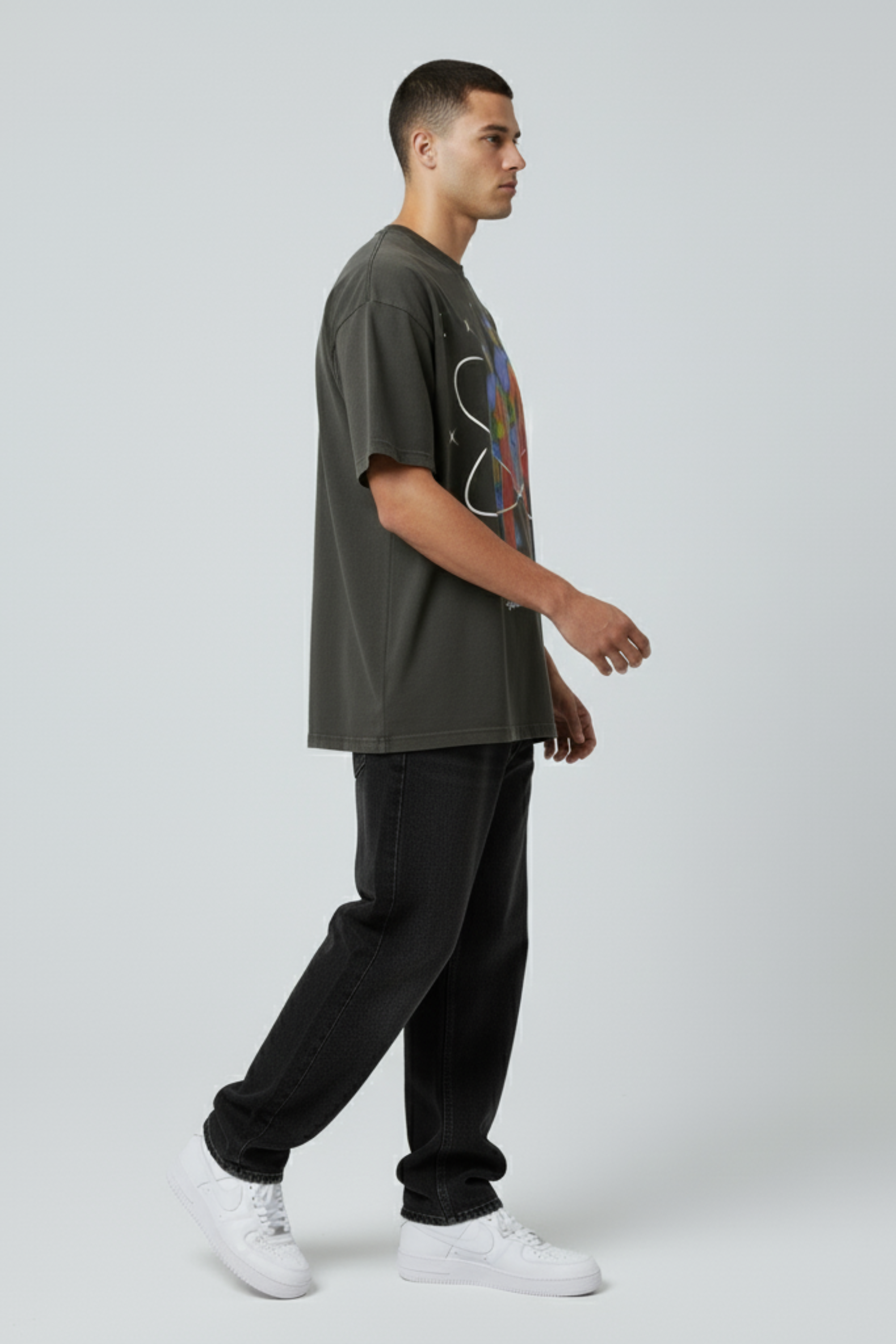 Oversized Atomic Graphic T-Shirt