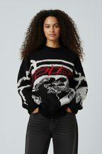 Oversized Knit Striped Sweater