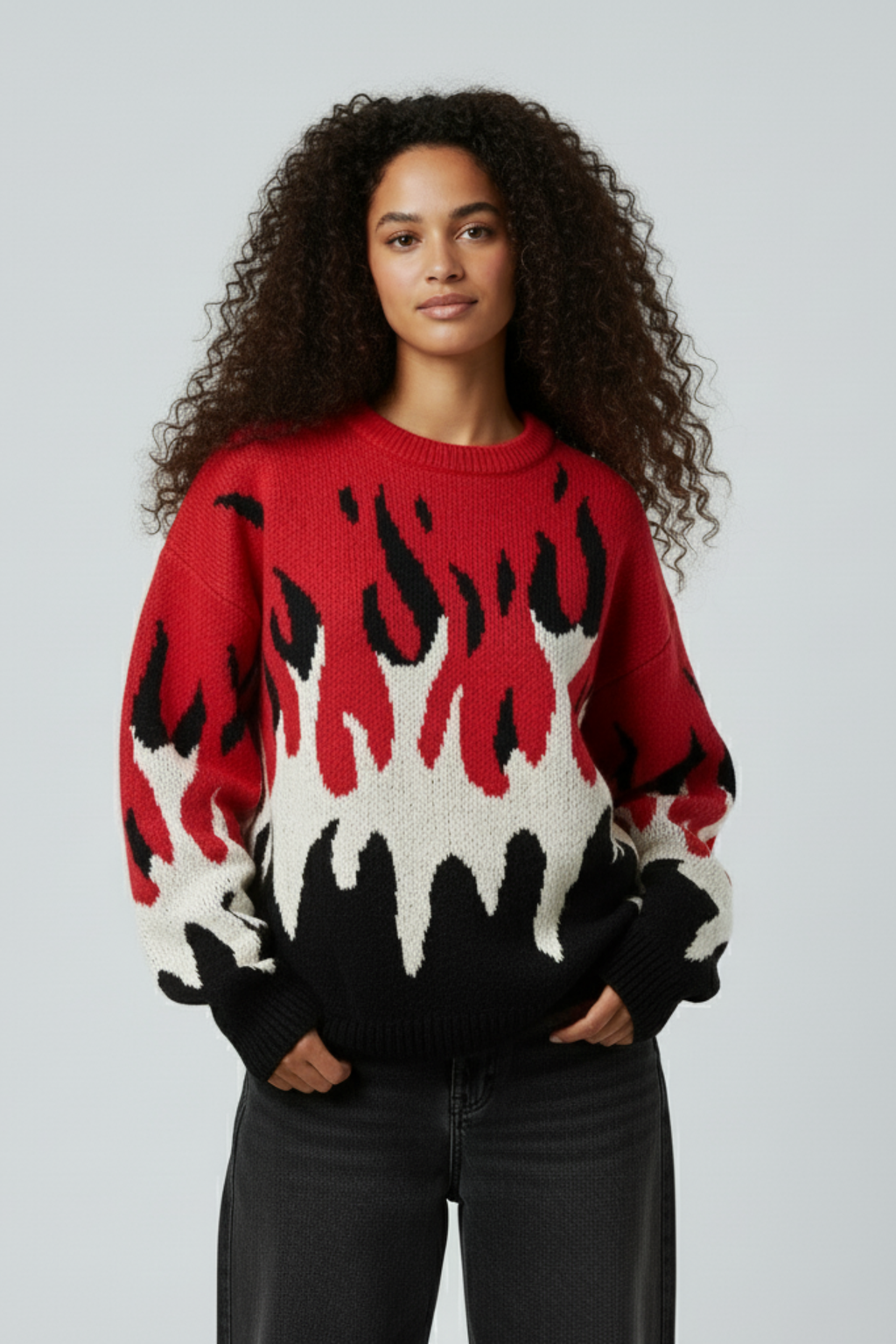 Knitted Flame Sweater