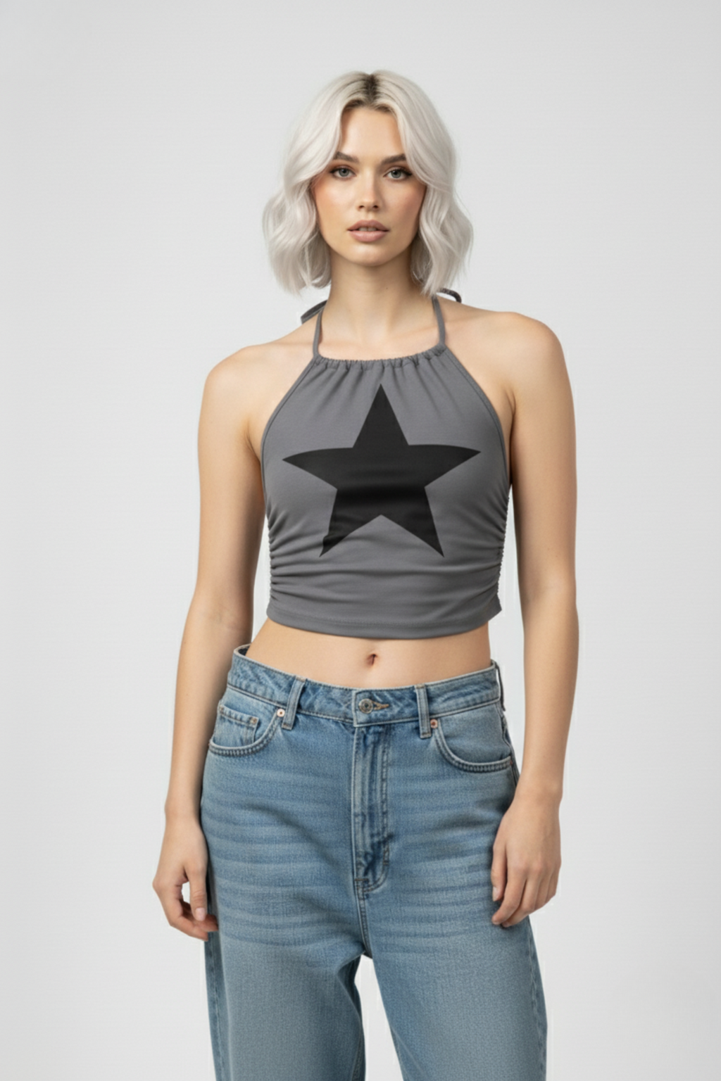 Y2K Star Halter Top