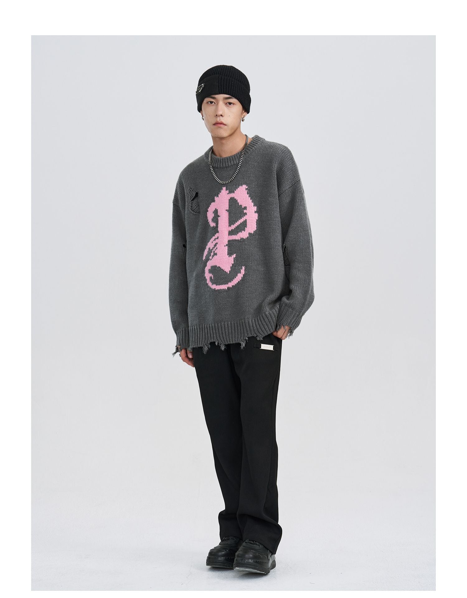 PCLP Mosaic P Knit Sweater