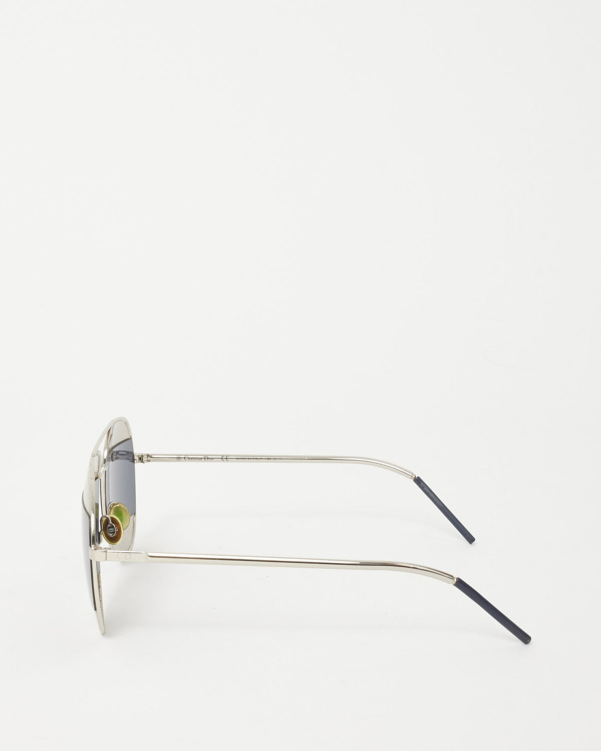 Dior SIlver and Black Lens Dior DIORSPLIT1 Aviator Sunglasses