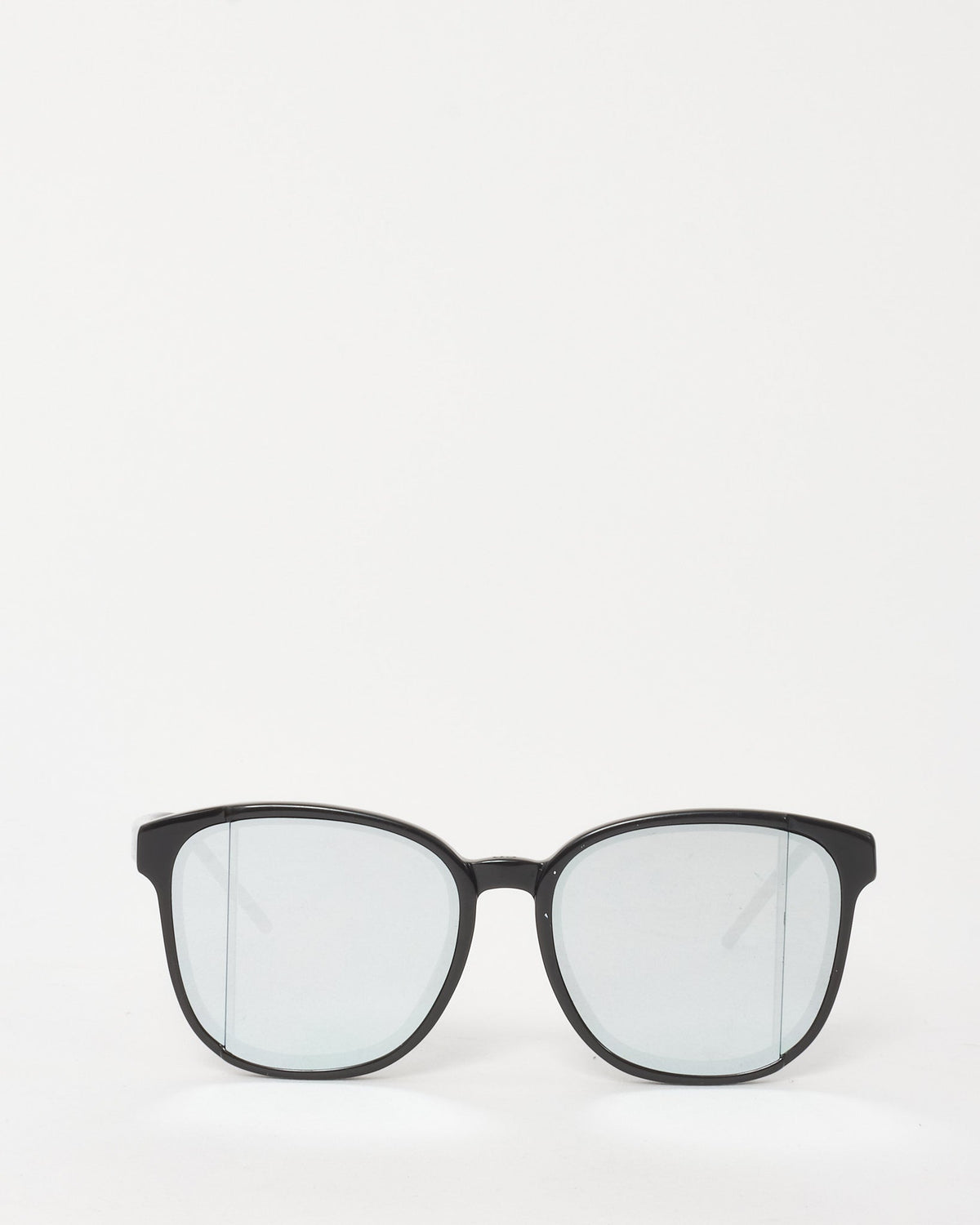 Dior Black Acetate Mirrored Lens DiorStepf Cat Eye Sunglasses