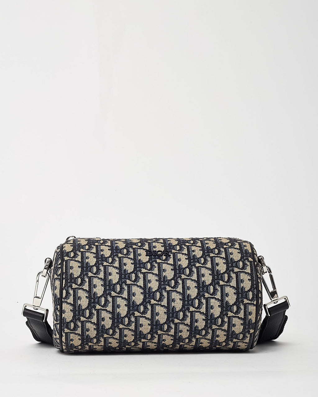 Dior Navy Blue Monogram Oblique Canvas Roller Messenger Crossbody Bag