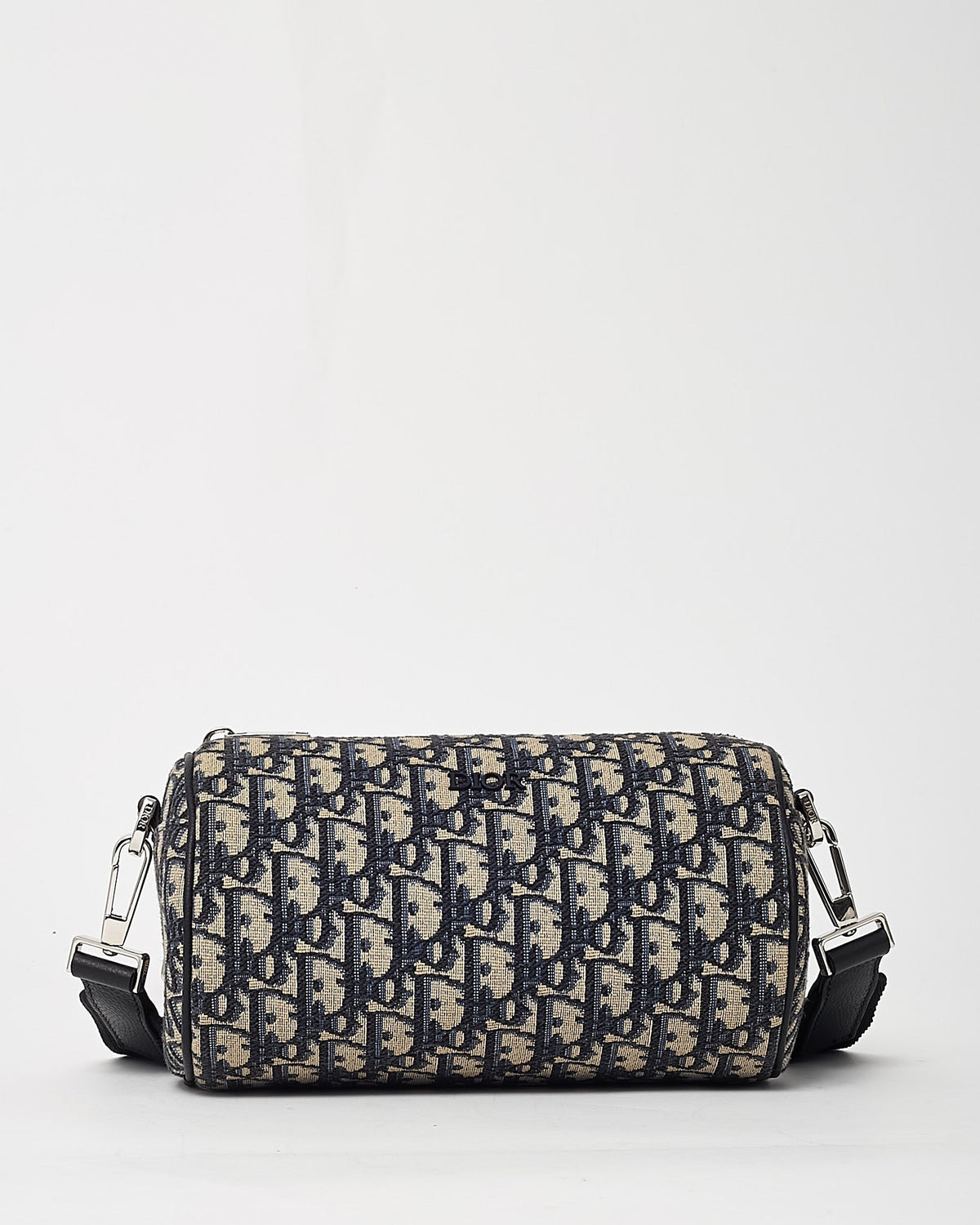 Dior Navy Blue Monogram Oblique Canvas Roller Messenger Crossbody Bag