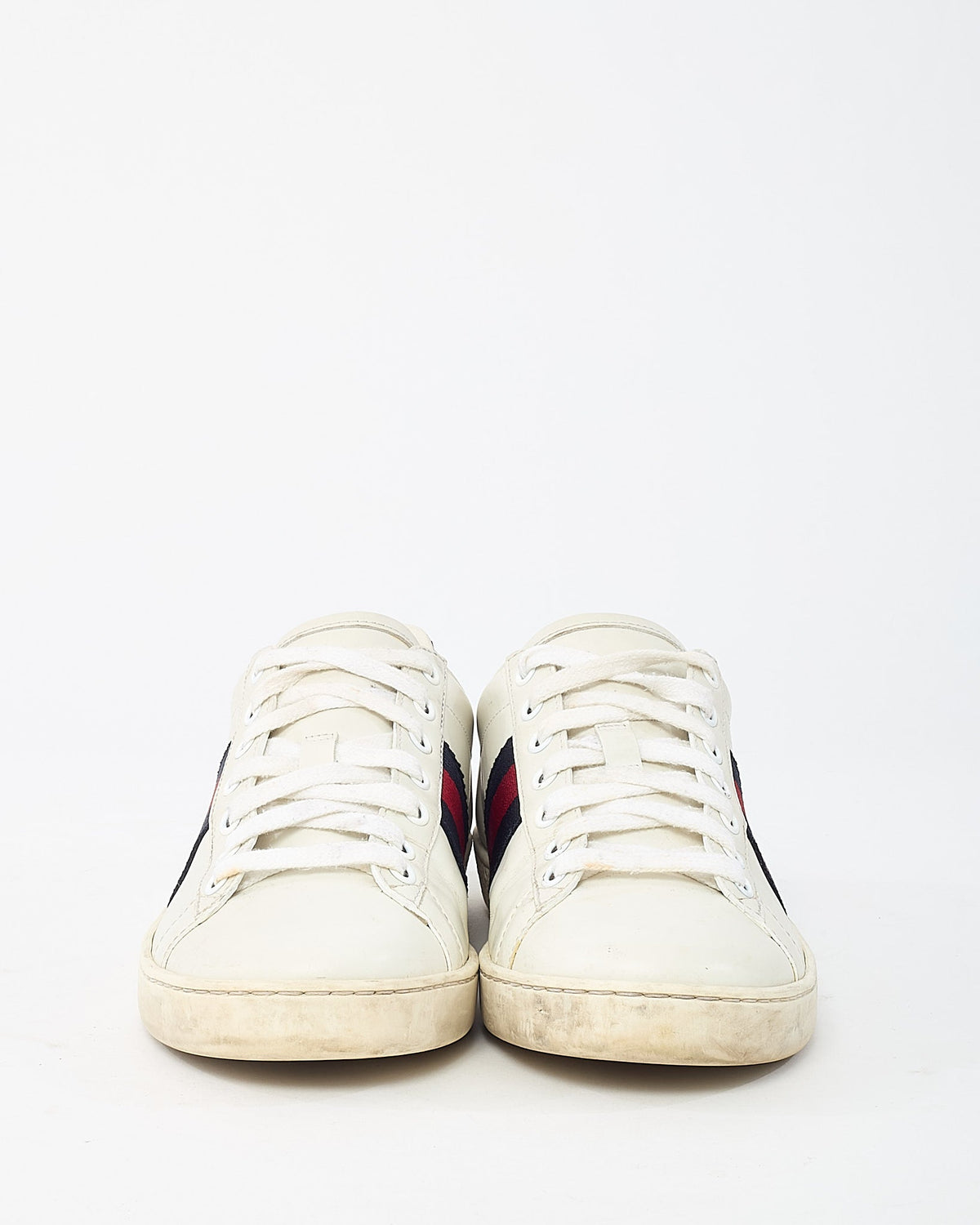 Gucci White Leather Green/Red Web Ace Sneakers - 36.5