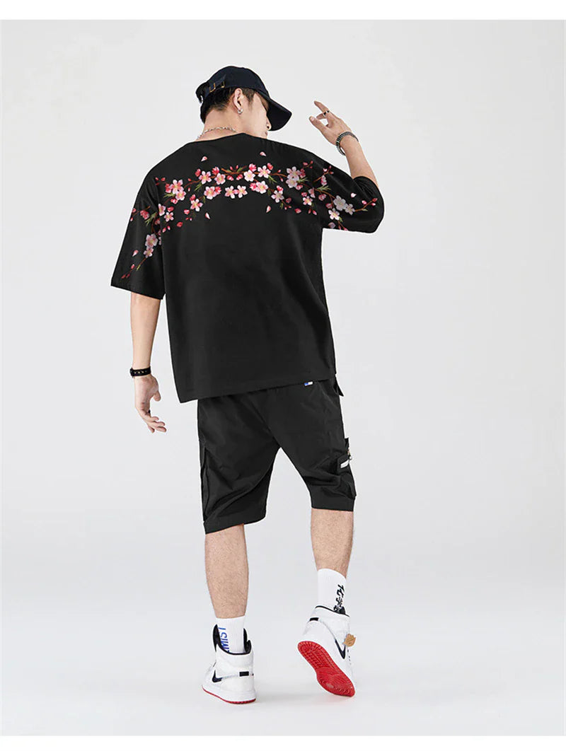 Sakura Flowers Embroidered Tee