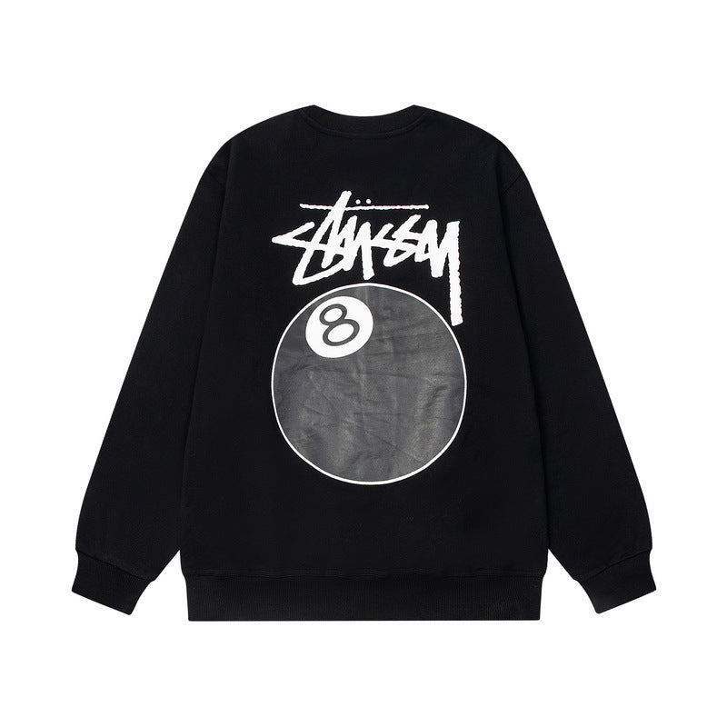 STUSSY 8 Ball Graphic Crewneck – Black