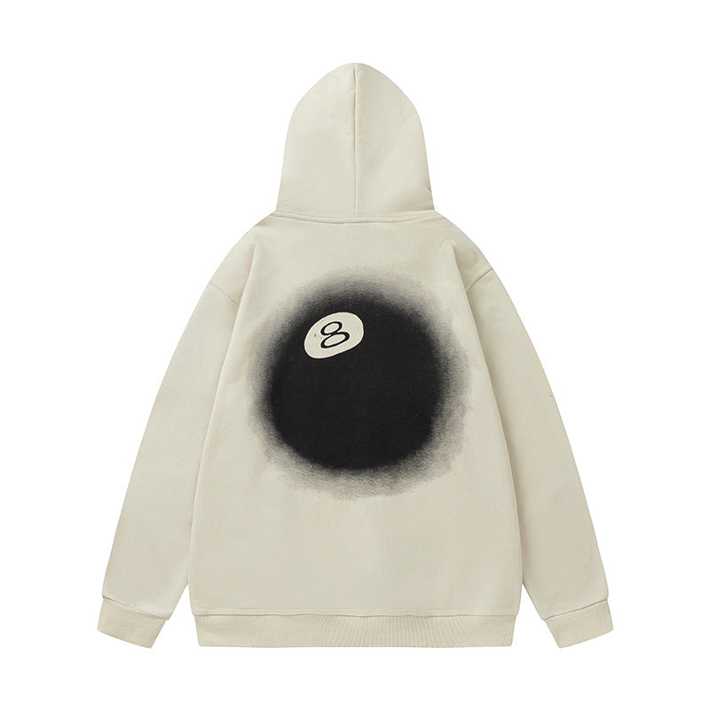 STUSSY 8 Ball Zip Hoodie Cream