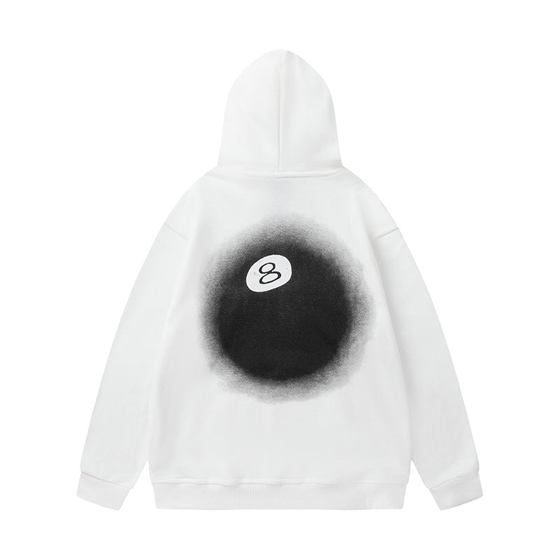 STUSSY 8 Ball Graphic Hoodie White