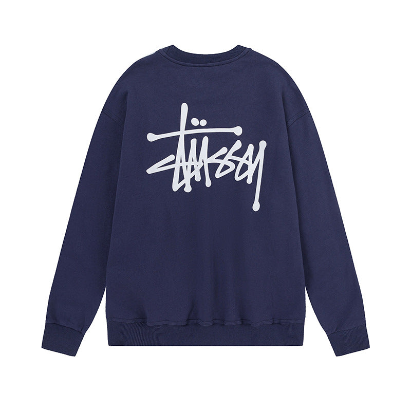STUSSY Basic Logo Crewneck Sweatshirt Navy