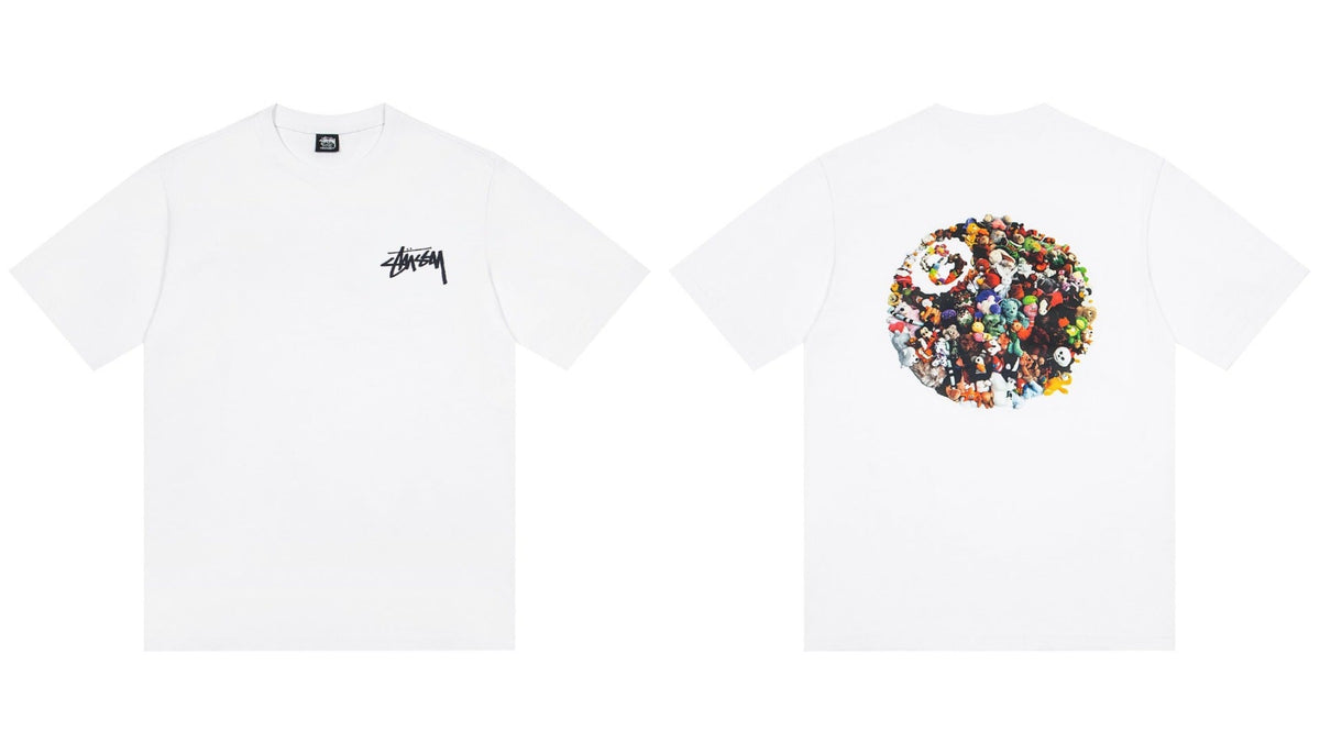 STUSSY Skull Graphic White T-Shirt