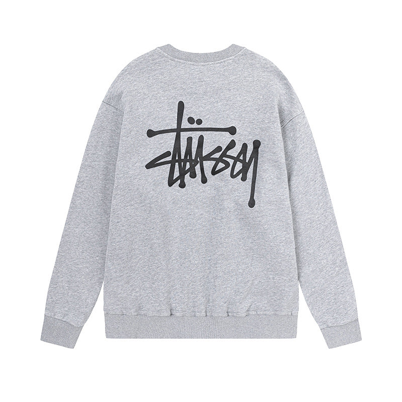 STUSSY Basic Logo Crewneck Sweatshirt Grey