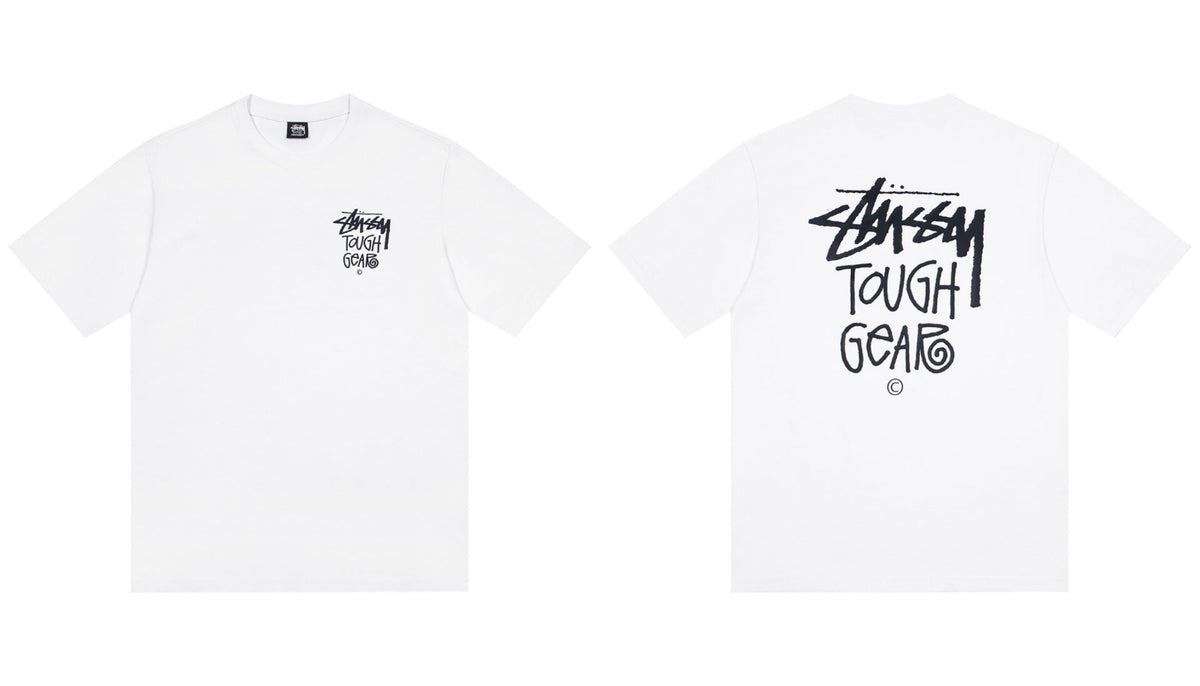 STUSSY Tough Gear Graphic T-Shirt – White