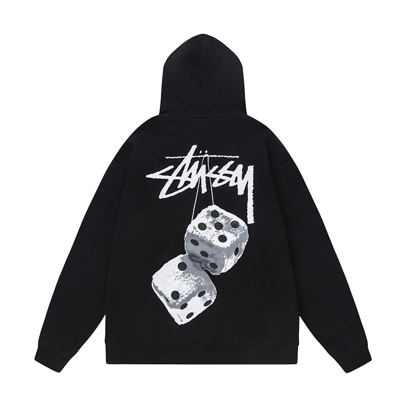 STUSSY Dice Graphic Black Pullover Hoodie
