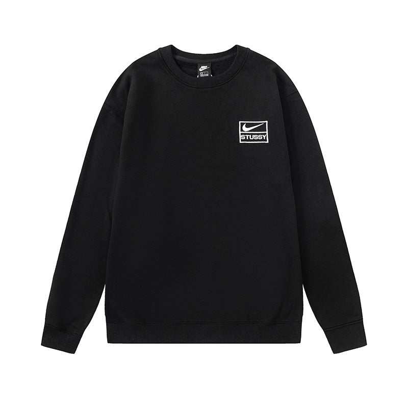STUSSY Nike Logo Black Crewneck Sweatshirt
