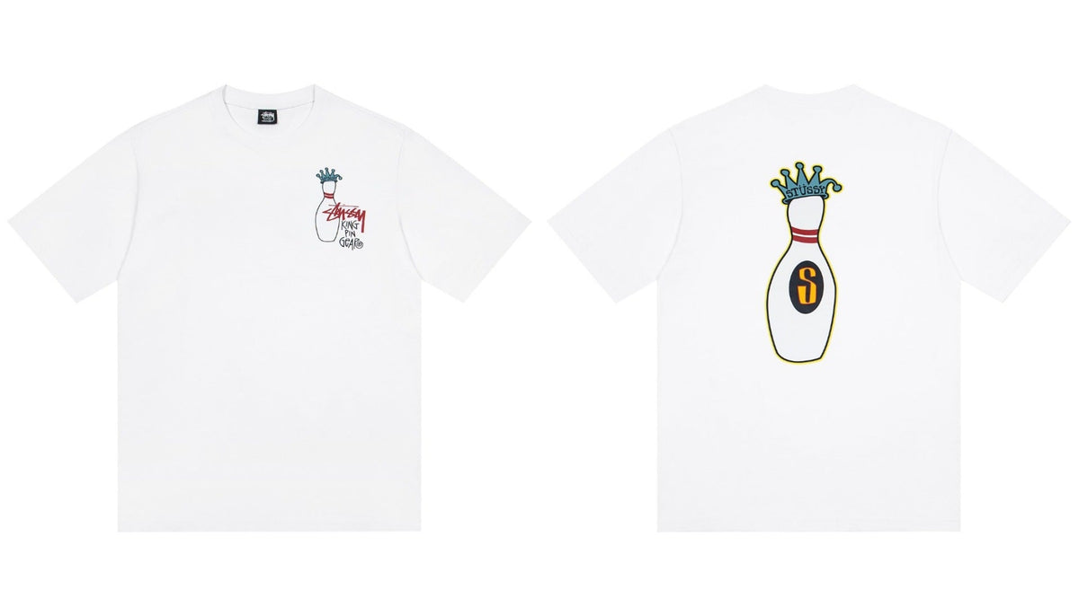 STUSSY Bowling Pin Graphic T-Shirt White